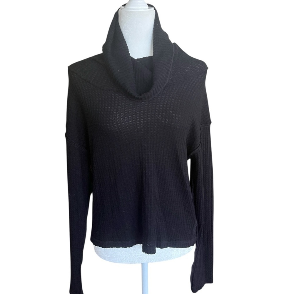 Free People ‘We the Free’ Torres Roll Neck Black Long Sleeve Sweater Size Small